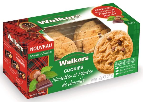 Walkers - Cookies noisettes et pépites de chocolat 150g