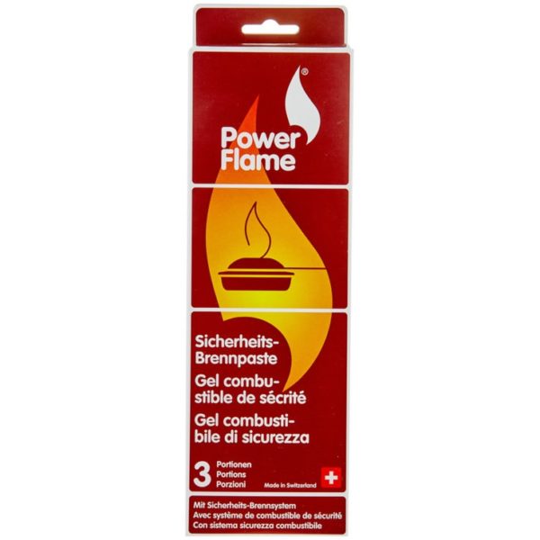 POWERFLAME - Gel combustible de sécurité pour fondue 3x80 g