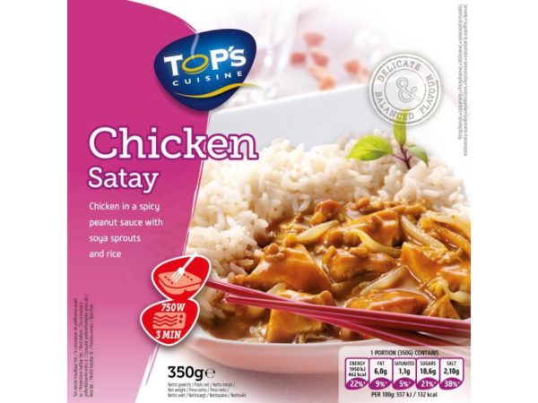 TOP'S CUISINE - Chicken Satay 350g (plat micro-ondes)