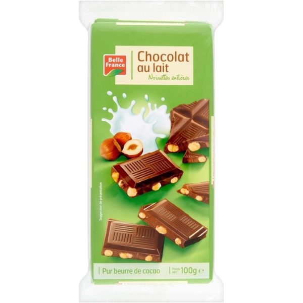 Belle France - Chocolat au lait avec noisettes 100g