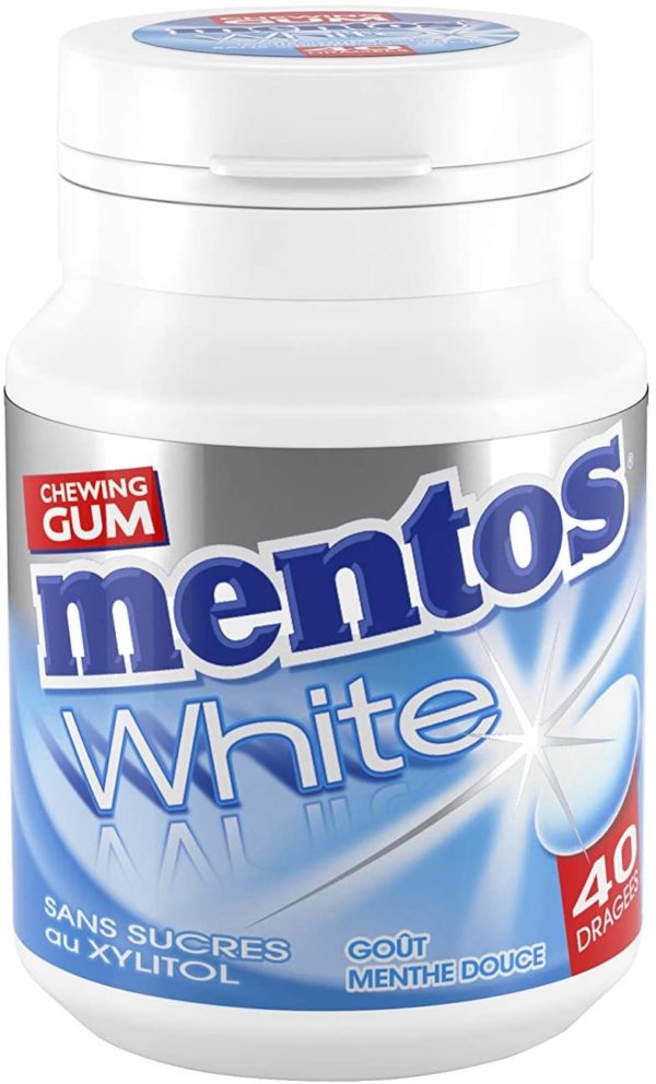 MENTOS white - sweet mint chewing-gum sans sucre