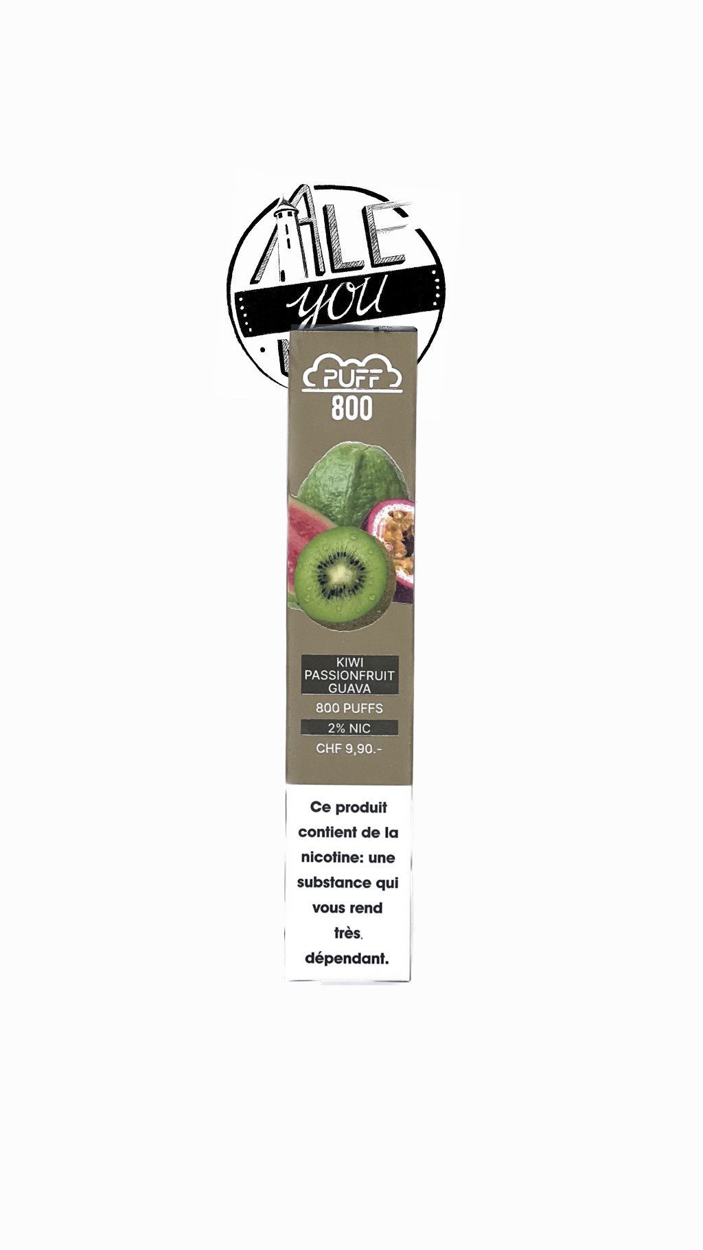 Puff Plus - Kiwi Passionfruit Guava 800 bouffées (2% nicotine)