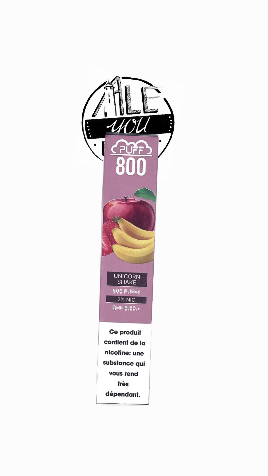 Puff Plus - Unicorn Shake 800 bouffées (2% nicotine)