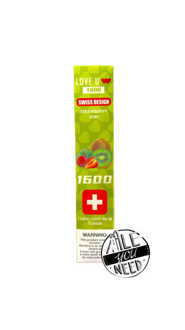 Love U - Strawberry Kiwi 1600 bouffées (2% nicotine)