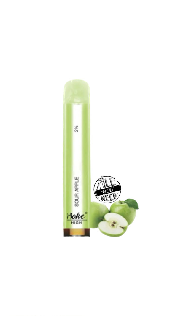 Hoke High - LED Sour Apple 800 bouffés (2% Nicotine)