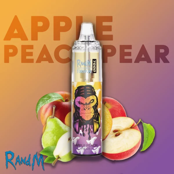 R And M Tornado - Apple Peach Pear 7000 bouffées (2% nicotine)