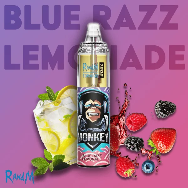 R And M Tornado - Blue Razz Lemonade 7000 bouffées (2% nicotine)