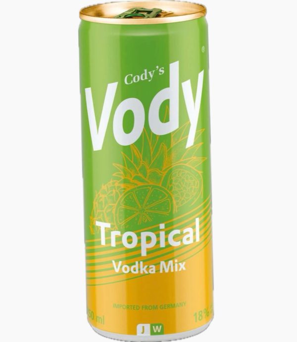 Vody - Vodka Énergisante Tropicale 18% vol (250ml)