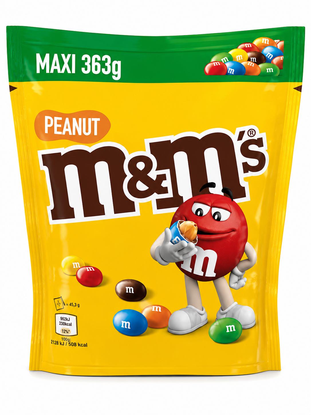 M&M's Peanut Maxi cacahuète chocolat 363g - livraison rapide Lausanne